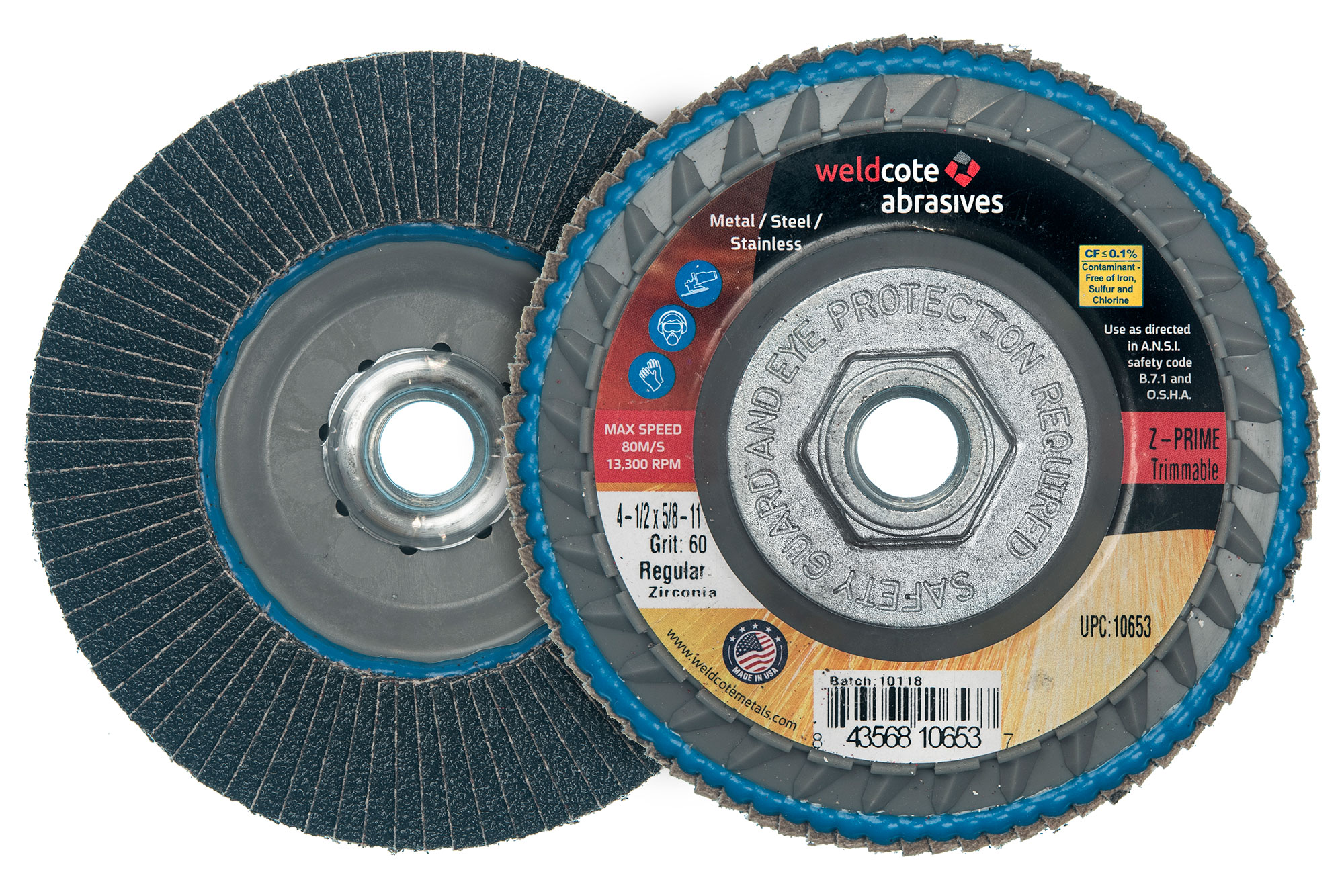 premium trimmable flap discs zirconia trimmable flap discs Weldcote